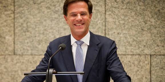 Premier Rutte tijdens de regeringsverklaring